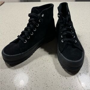 Superga Black Hi Top Sneakers